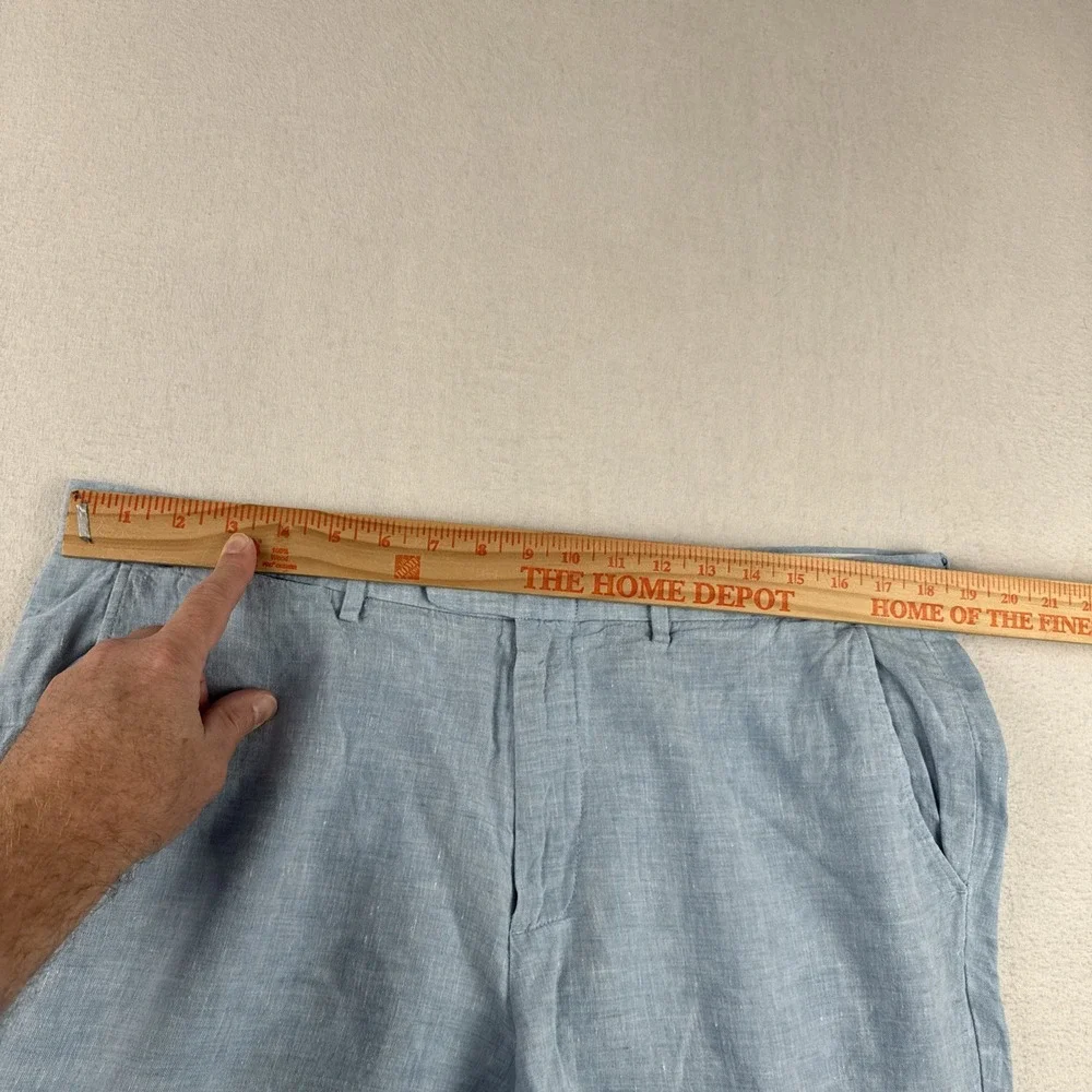 J Crew Baird McNutt Irish Linen Mens Light Blue Pants fits 36*30 Lightweight